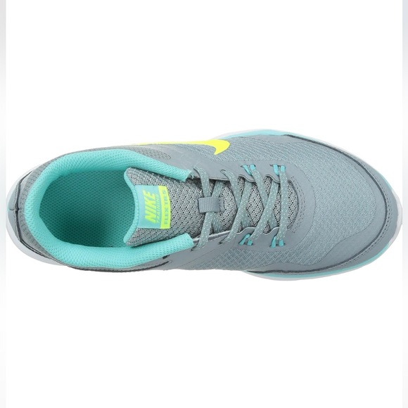 NIKE Flex Trainer 5 Dover Grey/Volt/Lght Aw/TI TNT Training Shoes Size 11 - Picture 14 of 14